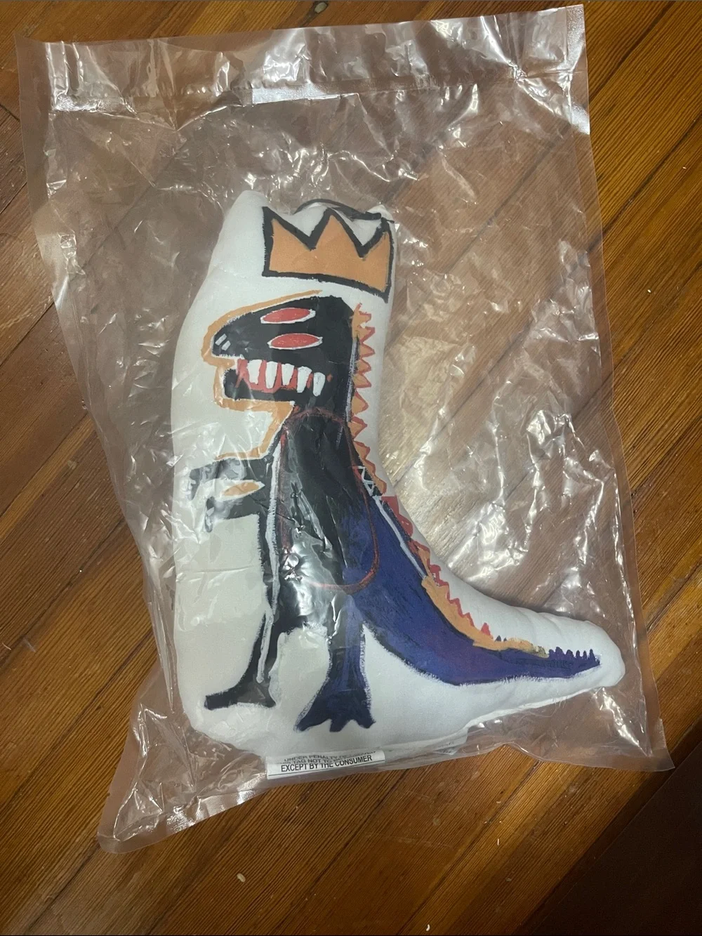 GAP x Jean-Michel Basquiat Dinosaur Cushion Pillow NWT Sealed